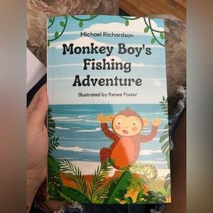 Looking for a book for your kids Monkey Boy’s Fishing adventure on Amazon